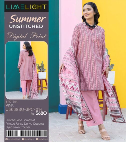 (LIMELIGHT) Digital BANA DORA LAWN SHIRT